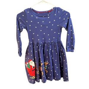 Mini Boden Santa/Reindeer Dress. Pockets! VGUC, Sz 6-7Y (122cm) (6C)